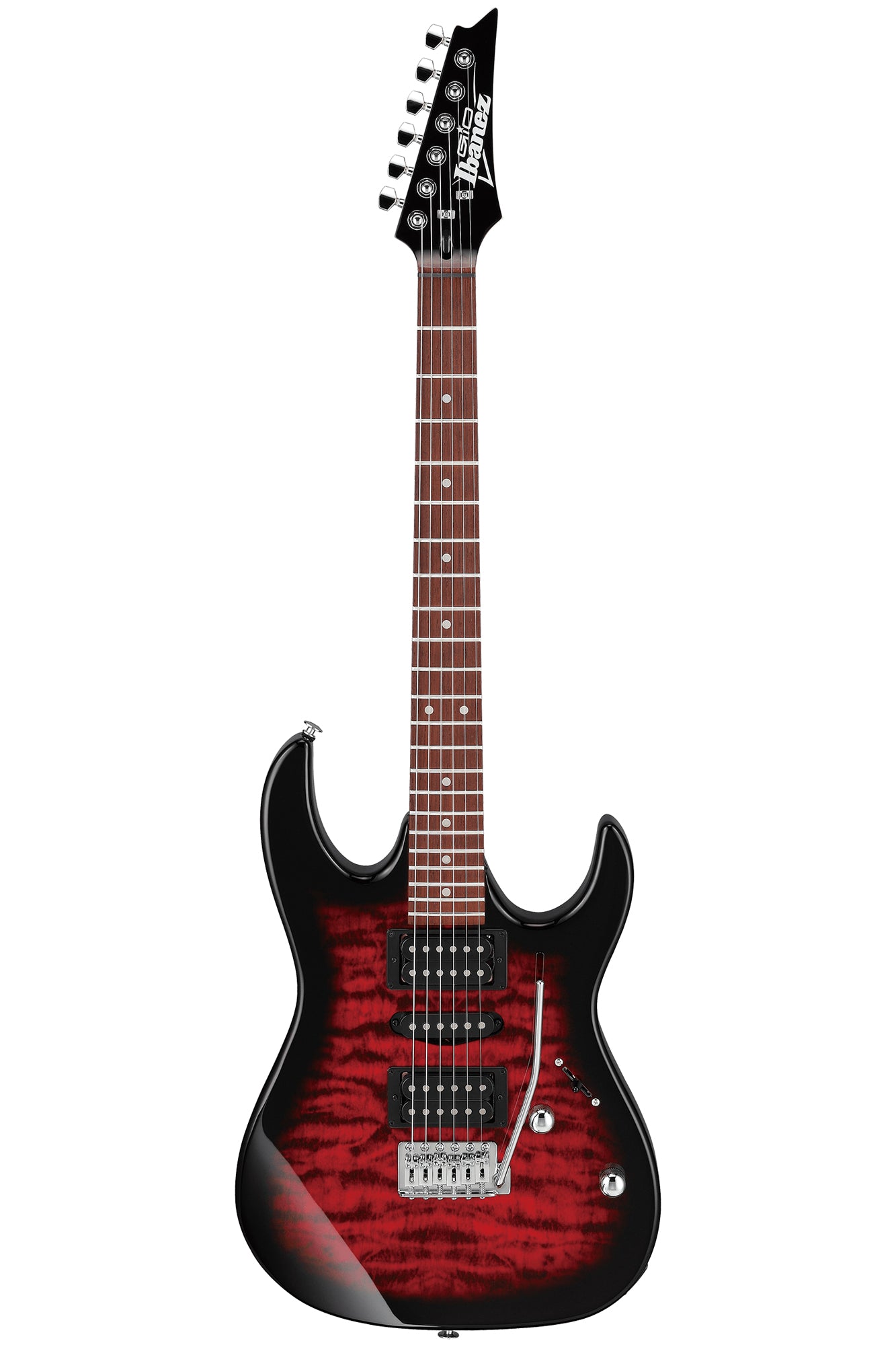 Ibanez Gio GRX70QA - Transparent Red Burst Electric Guitar