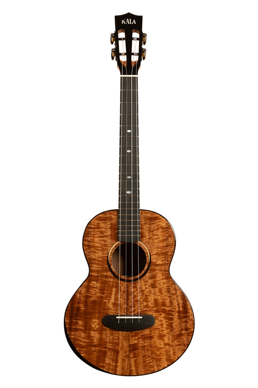 Kala Contour All Solid Gloss Acacia Baritone Ukulele - front