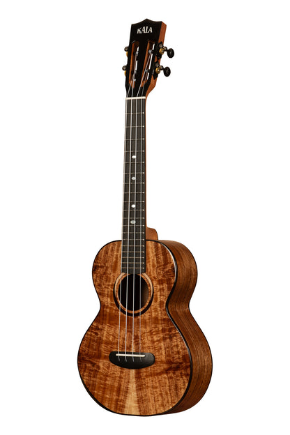 Kala Contour All Solid Gloss Acacia Tenor Ukulele - left side