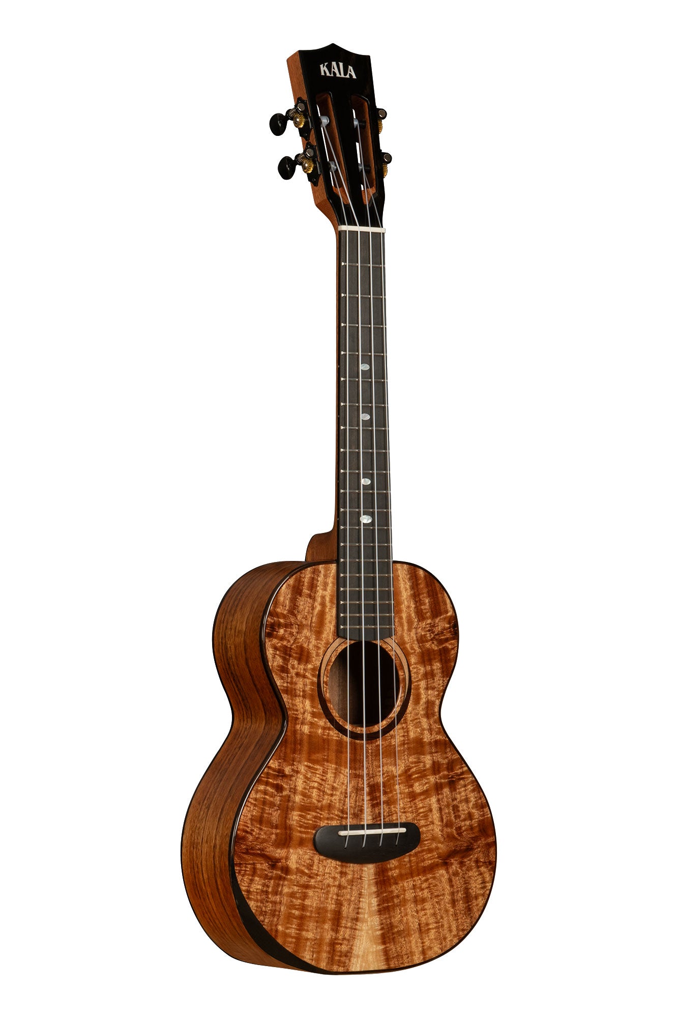 Kala Contour All Solid Gloss Acacia Tenor Ukulele - right side