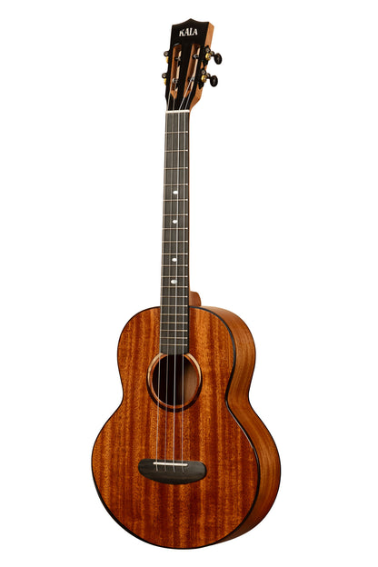 Kala Contour All Solid Gloss Mahogany Baritone Ukulele - left side