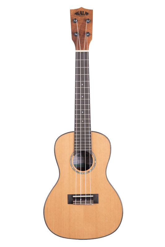 Kala Gloss Solid Cedar Top Acacia Concert Ukulele - front