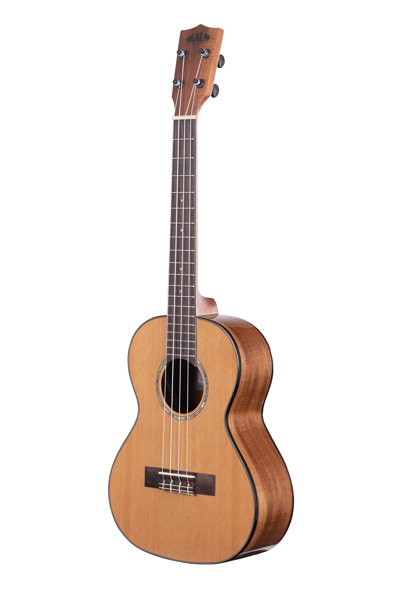 Kala Gloss Solid Cedar Top Acacia Tenor Ukulele - left side