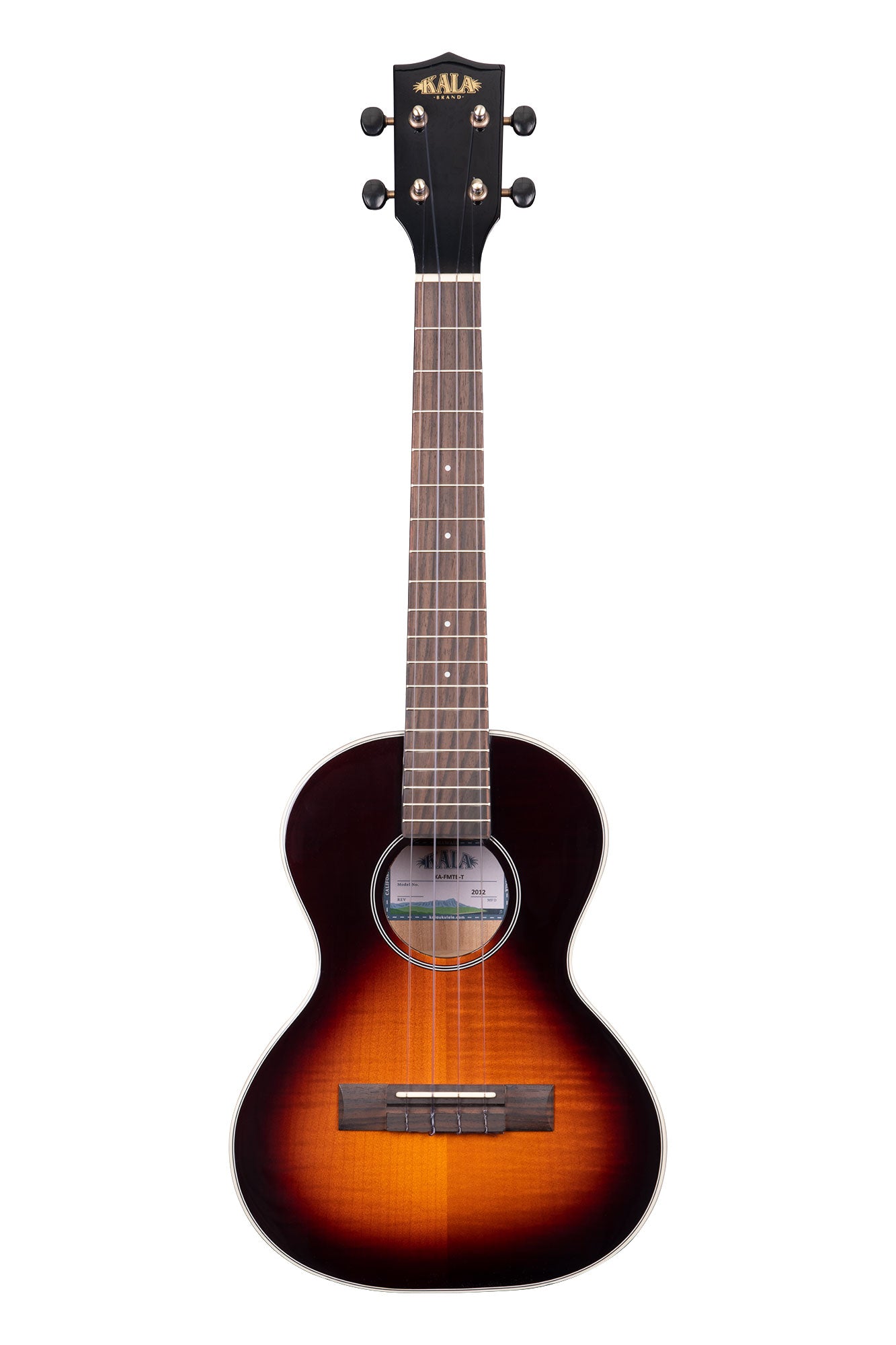 Kala Gloss Flame Maple Sunburst Tenor Ukulele - KA-FMTB-T front view