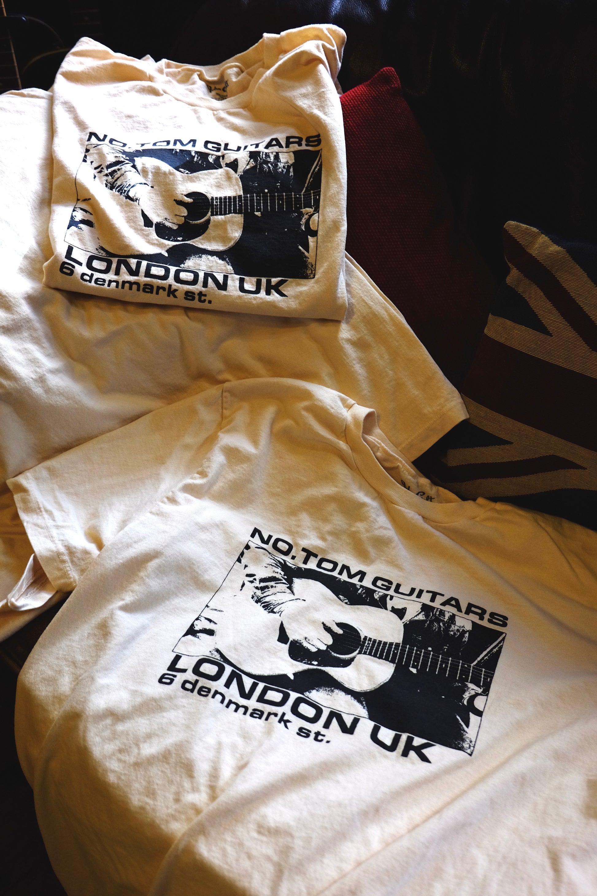 Limited Edition No.Tom T Shirt in white with black guitar logo