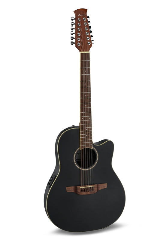 Black 12-string bowl back ovation applause guitar
