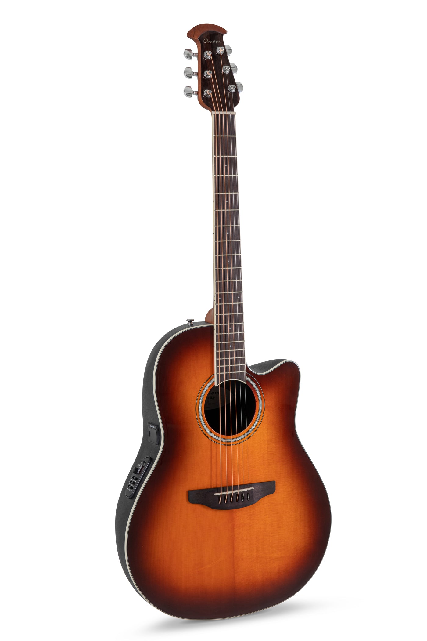 Sunburst Ovation Celebrity acoustic guitar bowl back