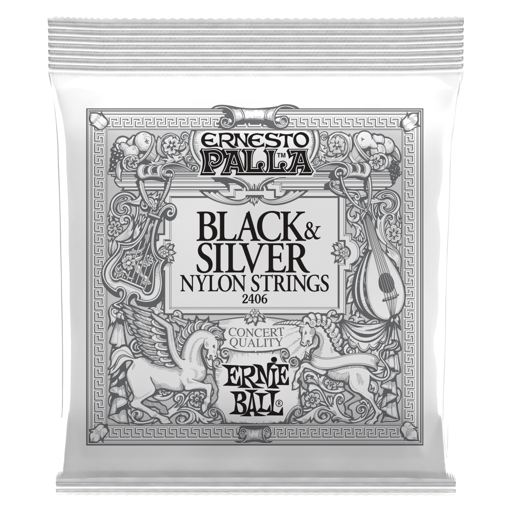 Ernesto Palla Nylon Classical Strings - Black and Silver