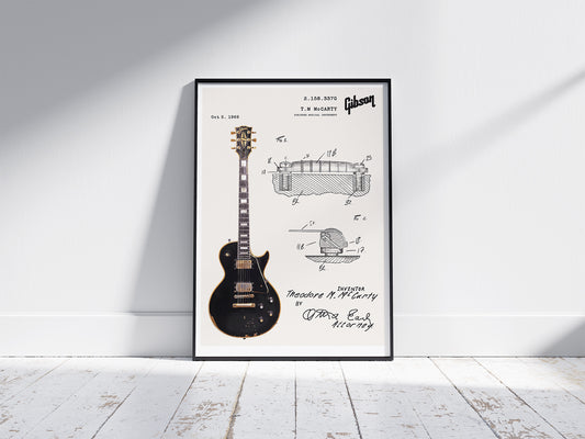 'The Gibson Les Paul Custom Patent' Print