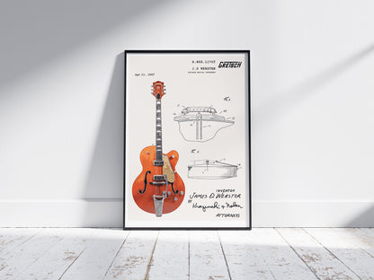 'The Gretsch Chet Atkins Patent' Print