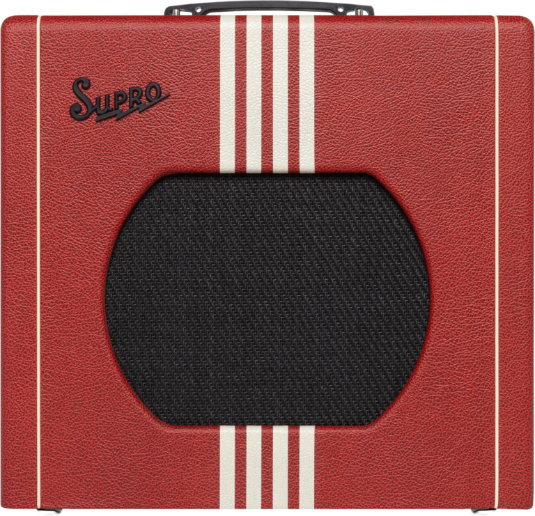 Red & White Supro Delta King 12 15 watt amplifier