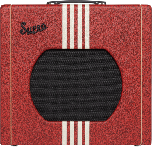 Red & White Supro Delta King 12 15 watt amplifier