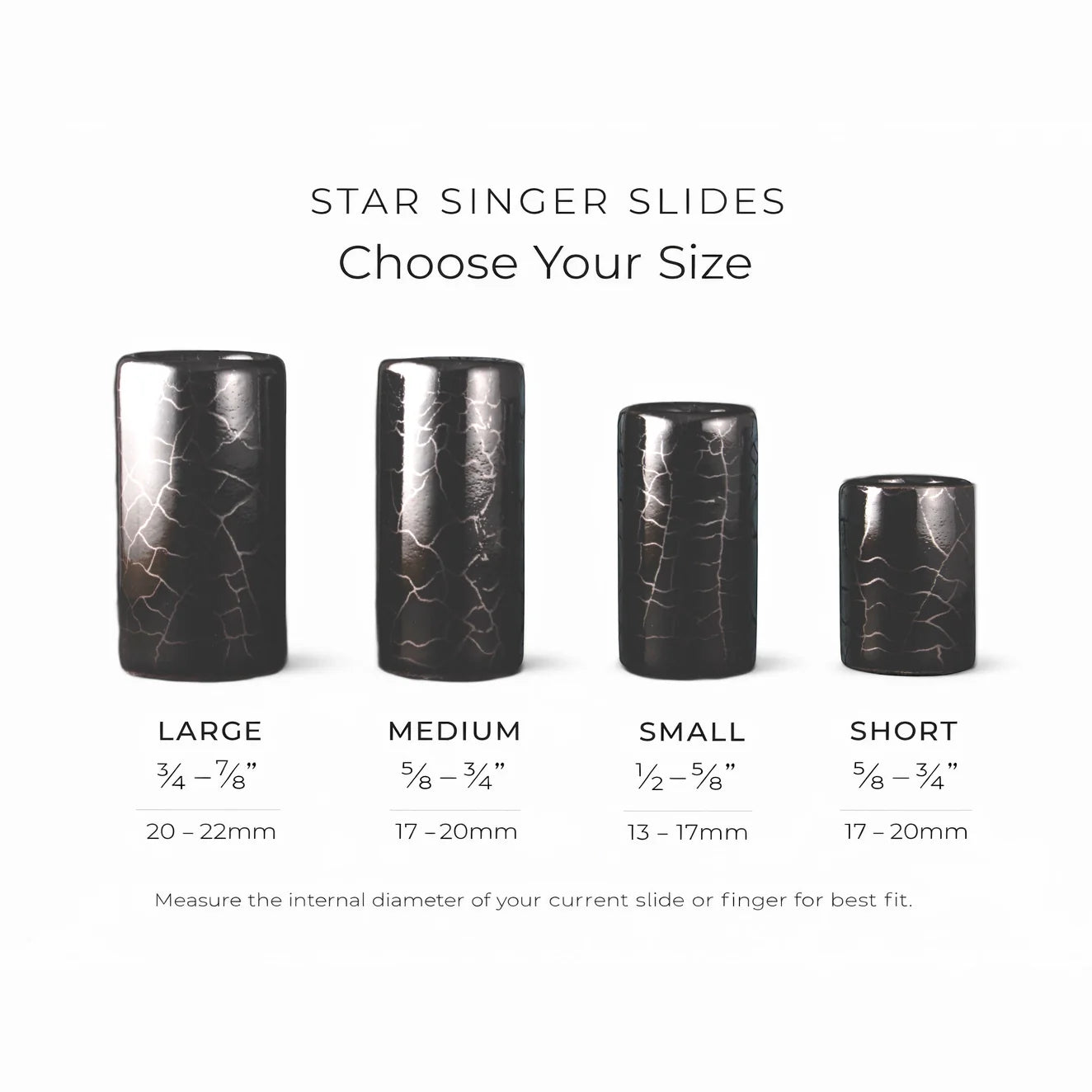 Star Singer Artisan Series - Shadow Black Guitar Slide