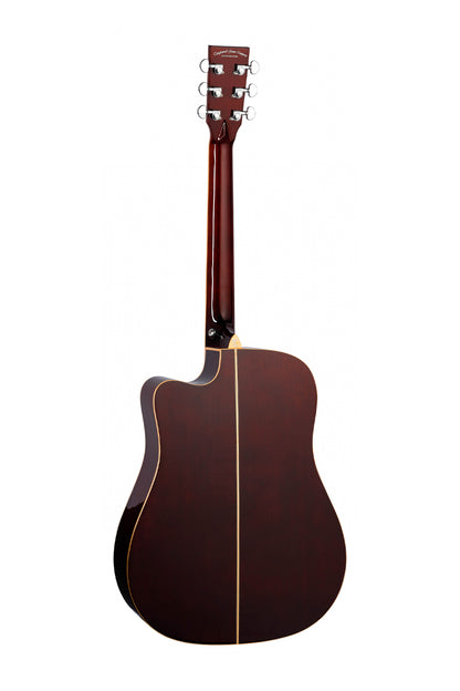 Tanglewood Winterleaf Dreadnought (TW5CEAVB) - Antique Vintage Burst