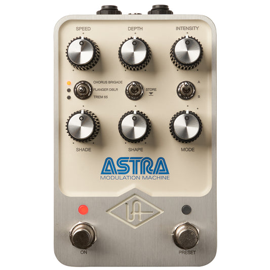 Universal Audio UAFX Astra Modulation Machine Pedal in metal with blue logo