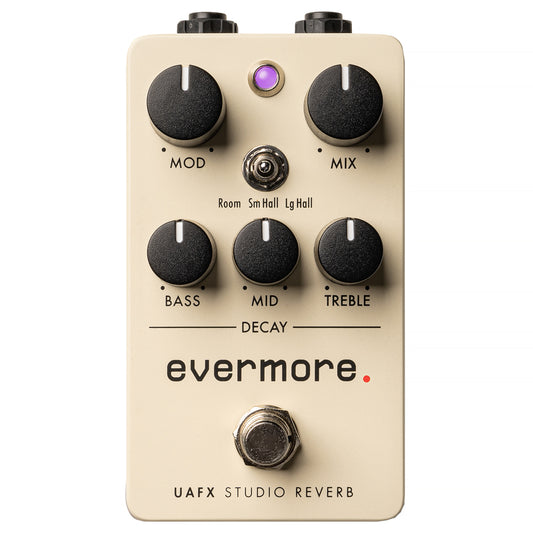 Universal Audio UAFX Evermore Reverb Pedal in cream with black knobs