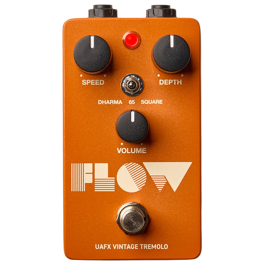 Universal Audio UAFX Flow Vintage Tremolo Pedal in orange sparkle