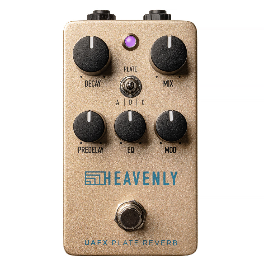 Universal Audio UAFX Heavenly Plate Reverb Pedal in gold metal