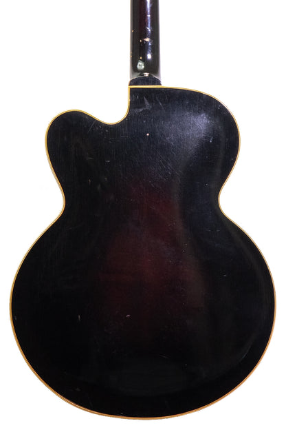 back of a vintage 1959 Gibson L-7C archtop guitar