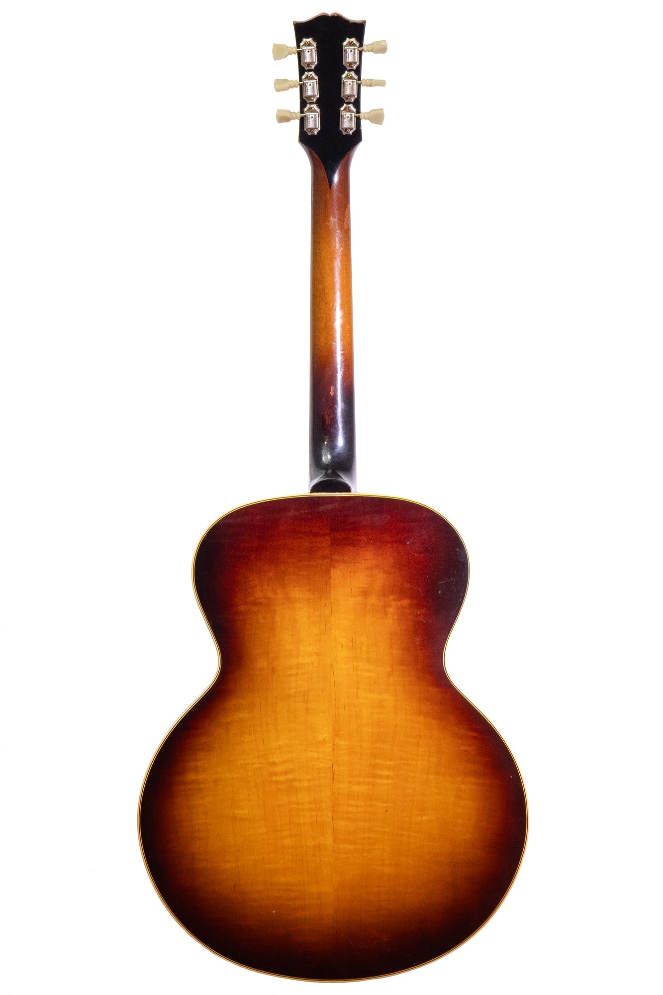 back and neck from a vintage 1957 Gibson J-185 jumbo acoustic guitar