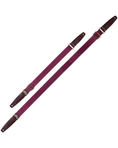 Magrabo Stripe Sc Cotton Washed Bordeaux 5cm - Twinkle Dark Brown, Recta Brass Buckle