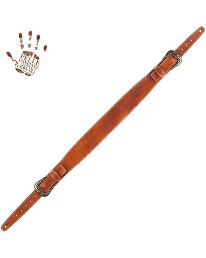 Magrabo Twin Buckle Ts Stone - Washed Brown 7cm Sun Brass Buckle