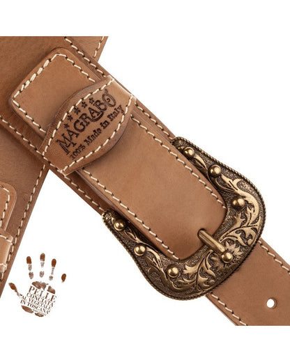 Magrabo Twin Buckle Ts Core Grey - 7cm Sun Brass Buckle