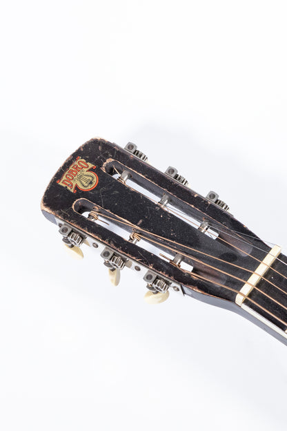 headstock from a vintage 1937 Dobro Model 45 blues guitar lap steel