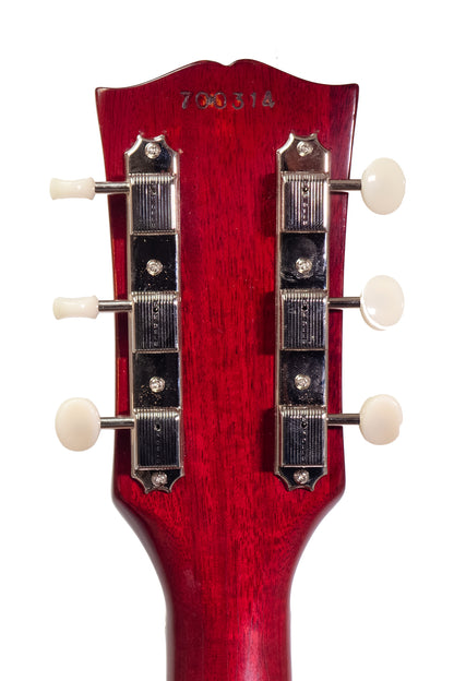 tuners from a Vintage 1966 Gibson SG Junior electric guitar in red