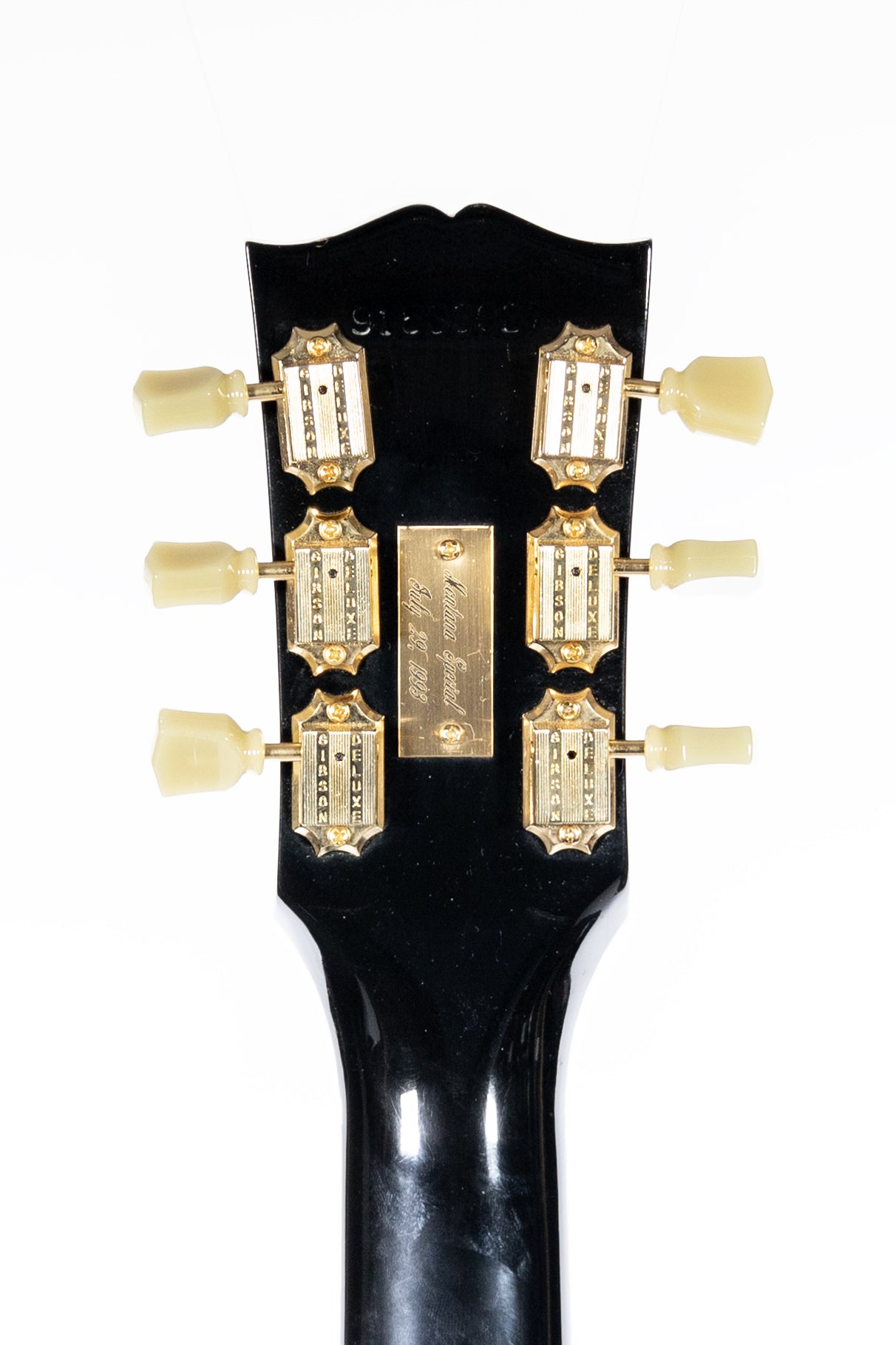 back of Vintage 1993 Gibson Everly Brothers J-180 Limited Edition acoustic guitar headstock 