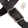 Magrabo One Buckle OS Custom Core All Black 4 cm Old Square Silver buckle