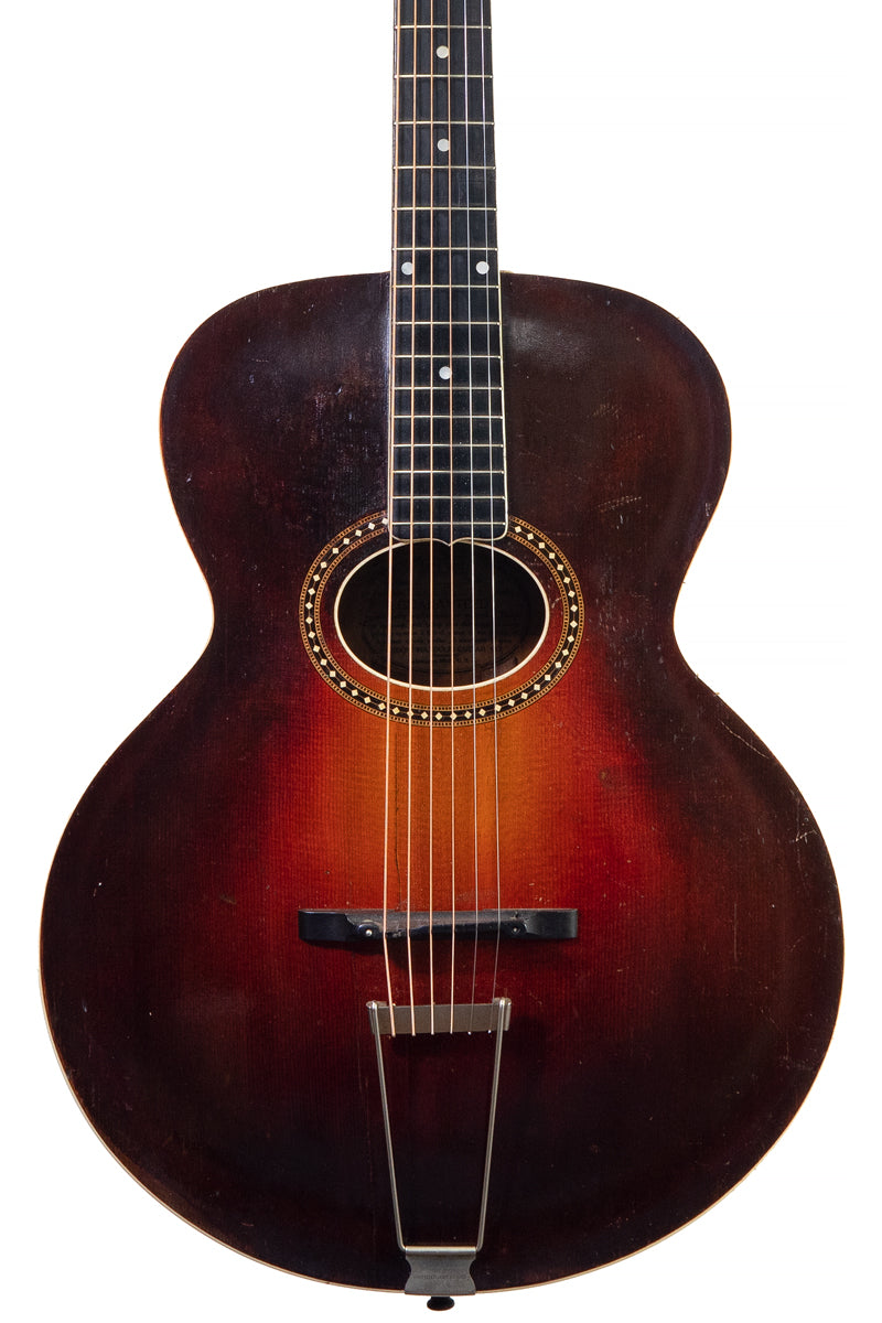Vintage Gibson L-4 Archtop guitar closeup