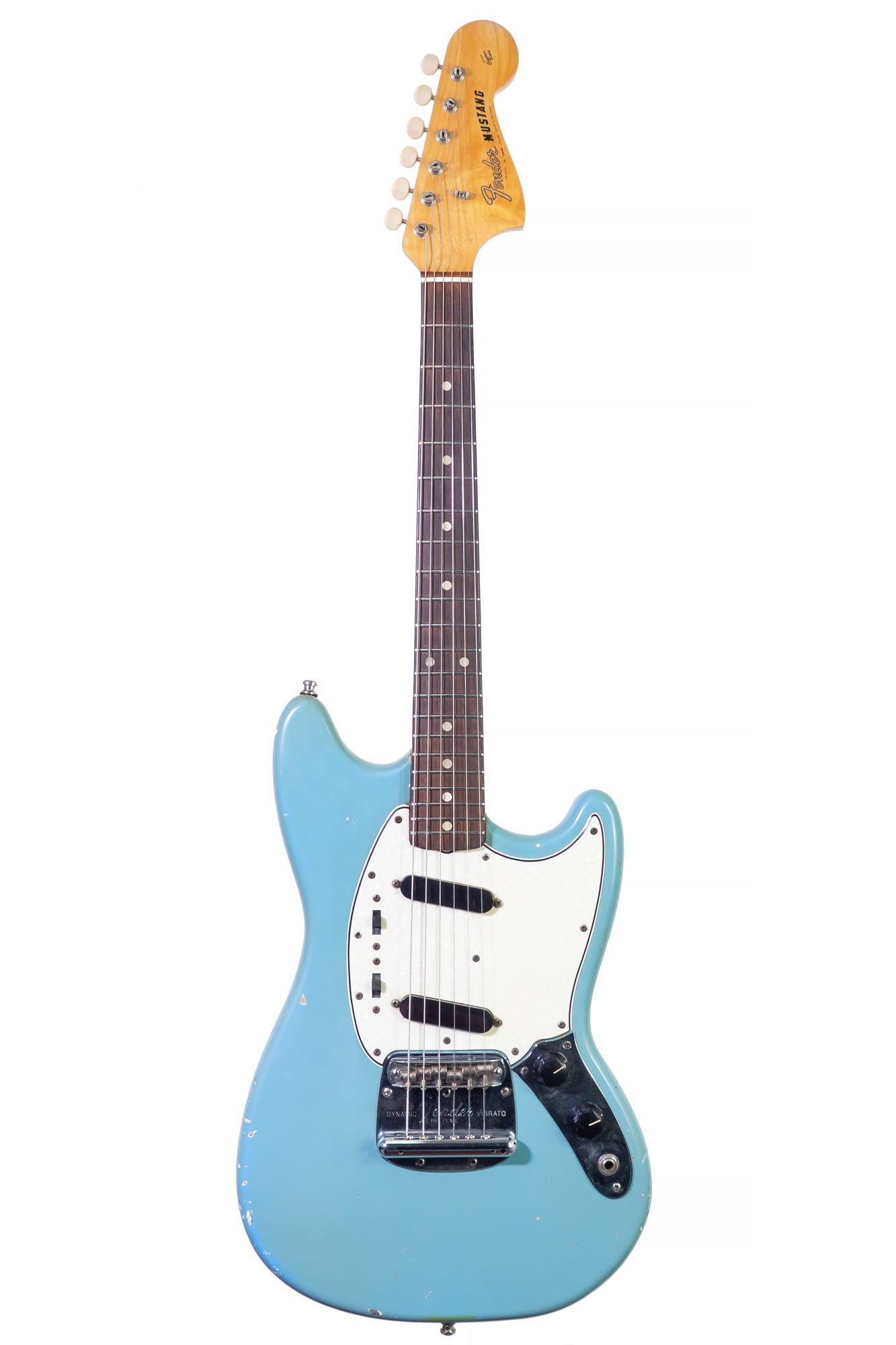 Vintage 1965 Fender Mustang electric guitar in blue