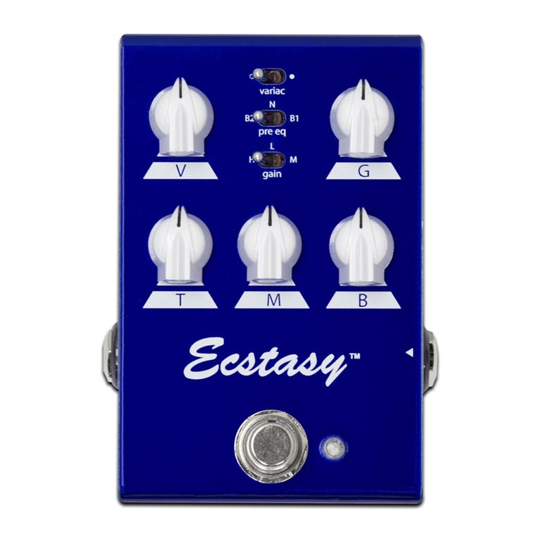 Bognor Ecstasy Blue Mini Overdrive effect pedal