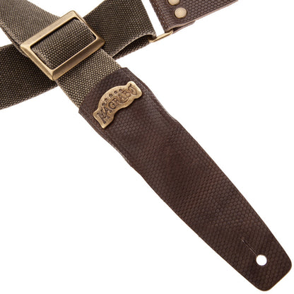 Magrabo Stripe SC Cotton Washed Olive Green 5 cm terminals Twinkle Grey, Recta Brass buckle