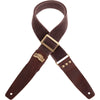 Magrabo Stripe SC Cotton Washed Brown 5 cm terminals Twinkle Dark Brown, Recta Brass buckle