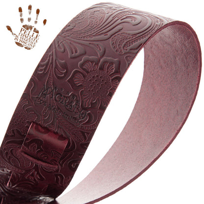 Magrabo Holes HC Embossed Flores Bordeaux 6 cm