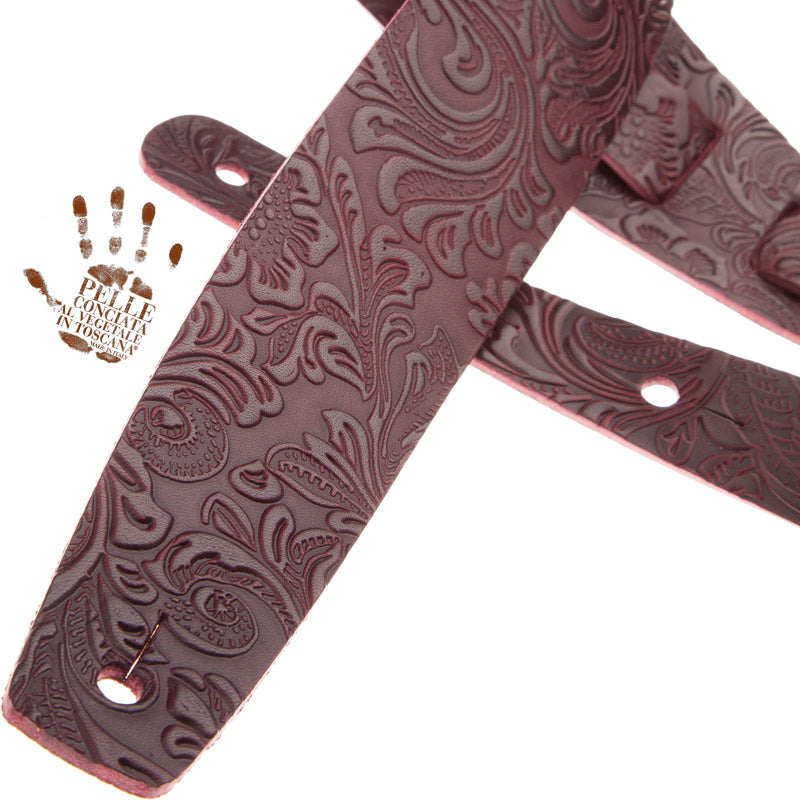 Magrabo Holes HC Embossed Flores Bordeaux 6 cm