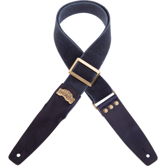 Magrabo Stripe SC Cotton Washed Blue 5 cm terminals Twinkle Blue, Recta Brass buckle guitar strap