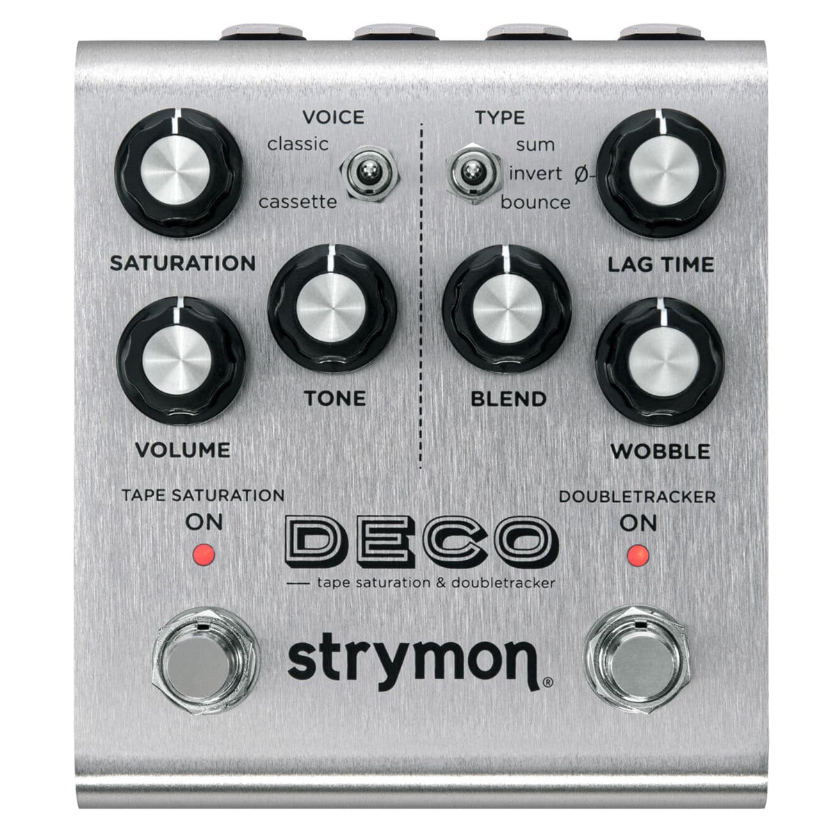 Strymon Deco Tape Saturation & Doubletracker V2  effect pedal silver