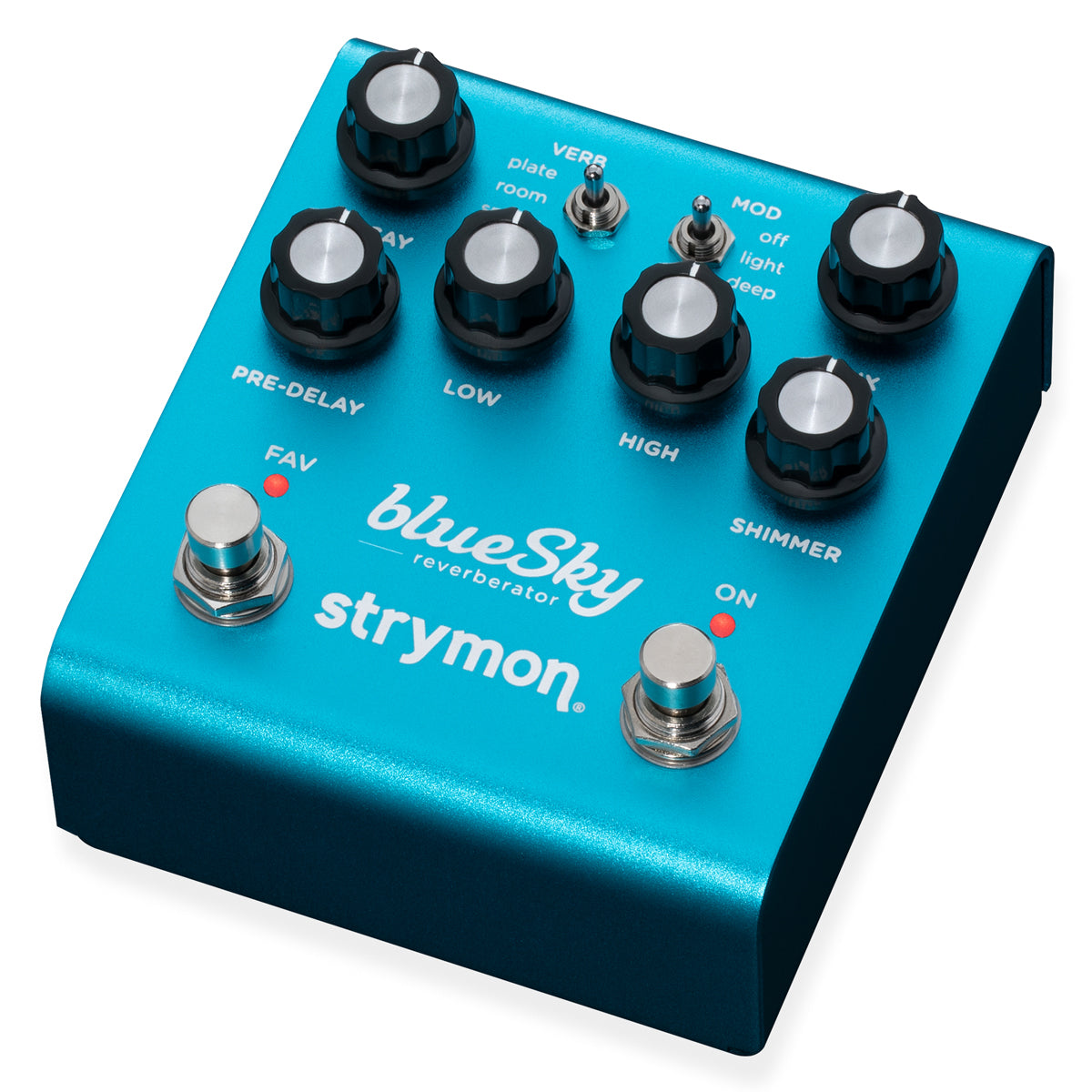 Strymon blueSky Reverb V2 effect pedal top view