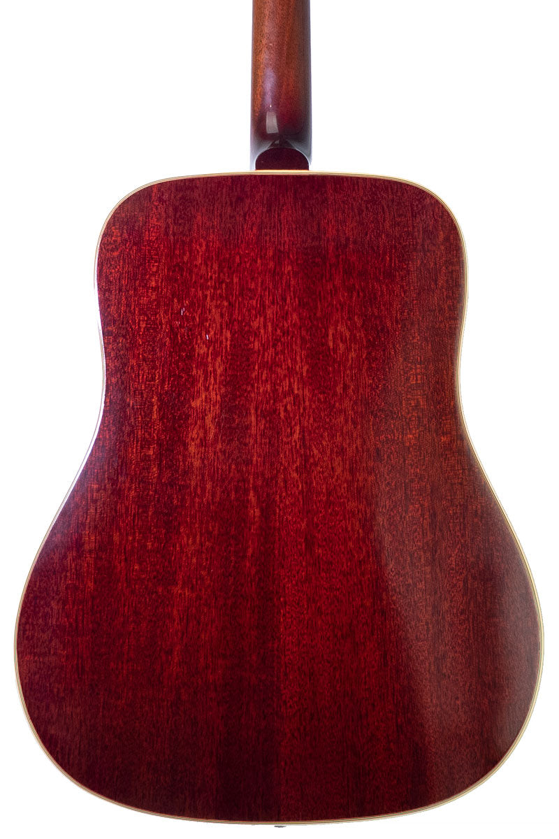 back of a Vintage 1962 Gibson Hummingbird acoustic guitar